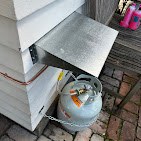 LPG gas bottle installed outside a Christchurch property