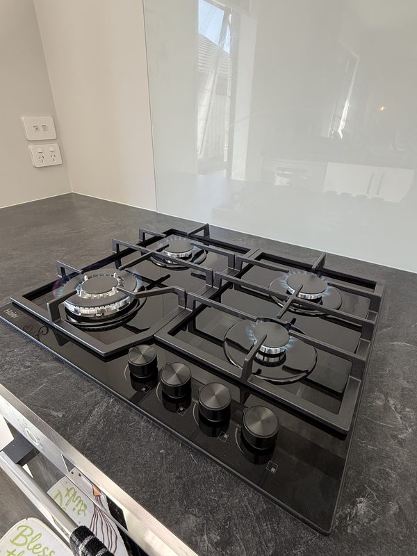 Haier four-burner gas hob installed in a Rolleston kitchen